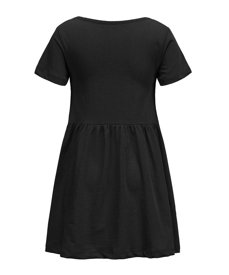 HowJoJo Girls Cotton Summer Dresses Short Sleeve Casual Dress Aline Swing Skater Dresses Black 5T - Image 2